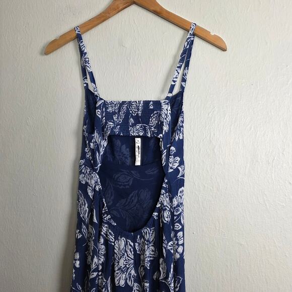 NEW Madewell Textured Slip Navy Floral Maxi Dress - Picture 12 of 15